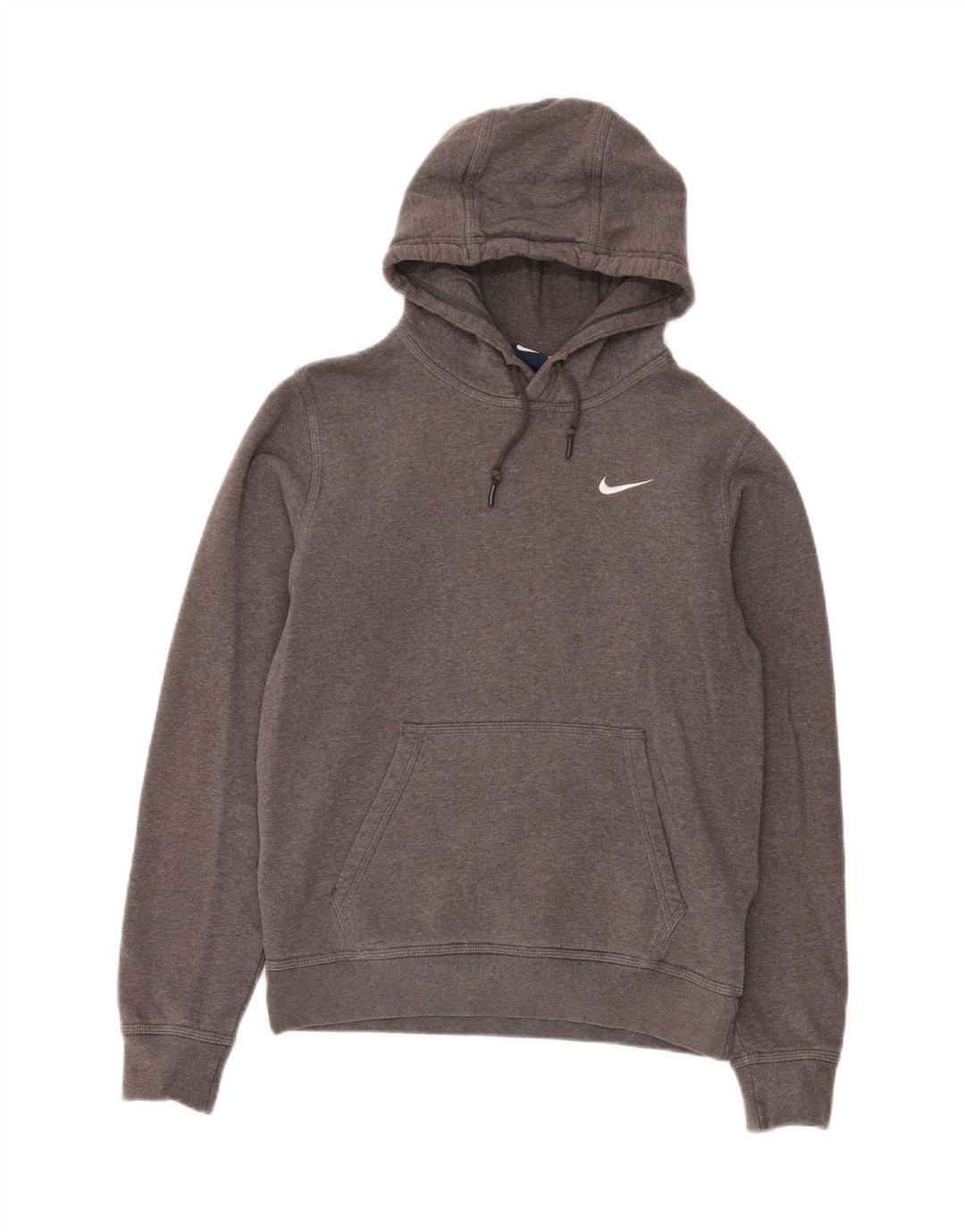 Ανδρικό μπλουζάκι με κουκούλα Nike, μικρό γκρι βαμβακερό