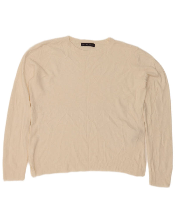 Marks & Spencer Γυναικείο πουλόβερ με λαιμόκαυστο UK 14 Large Off White