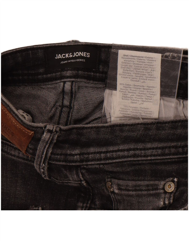 Jack & Jones Ανδρικό τζιν σορτς ταλαιπωρημένο μικρό W30 γκρι βαμβακερό