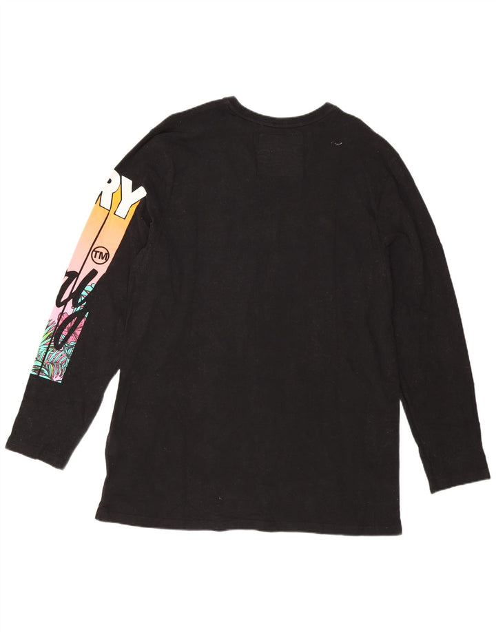 Superdry Γυναικείο Γραφικό Μακρυμάνικο UK 18 XL Μαύρο βαμβακερό