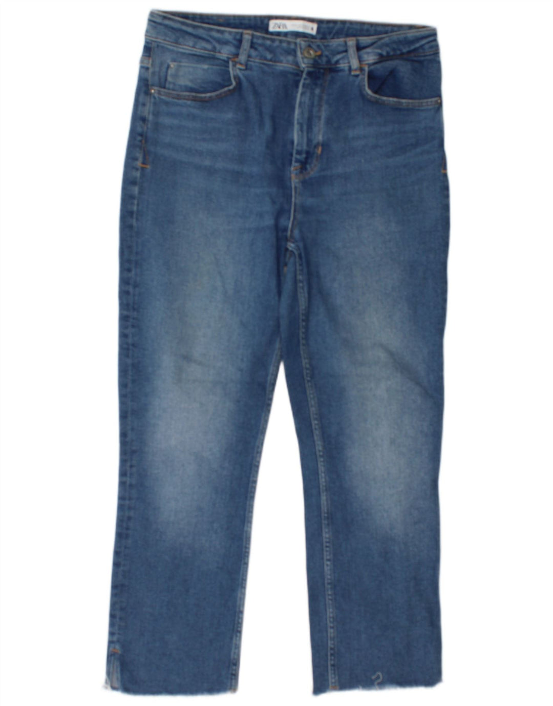 Zara Γυναικείο Cropped Jeans EU 42 Large W32 L25 Blue
