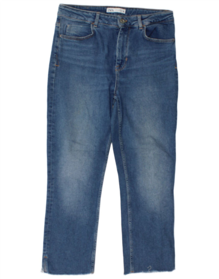Zara Γυναικείο Cropped Jeans EU 42 Large W32 L25 Blue