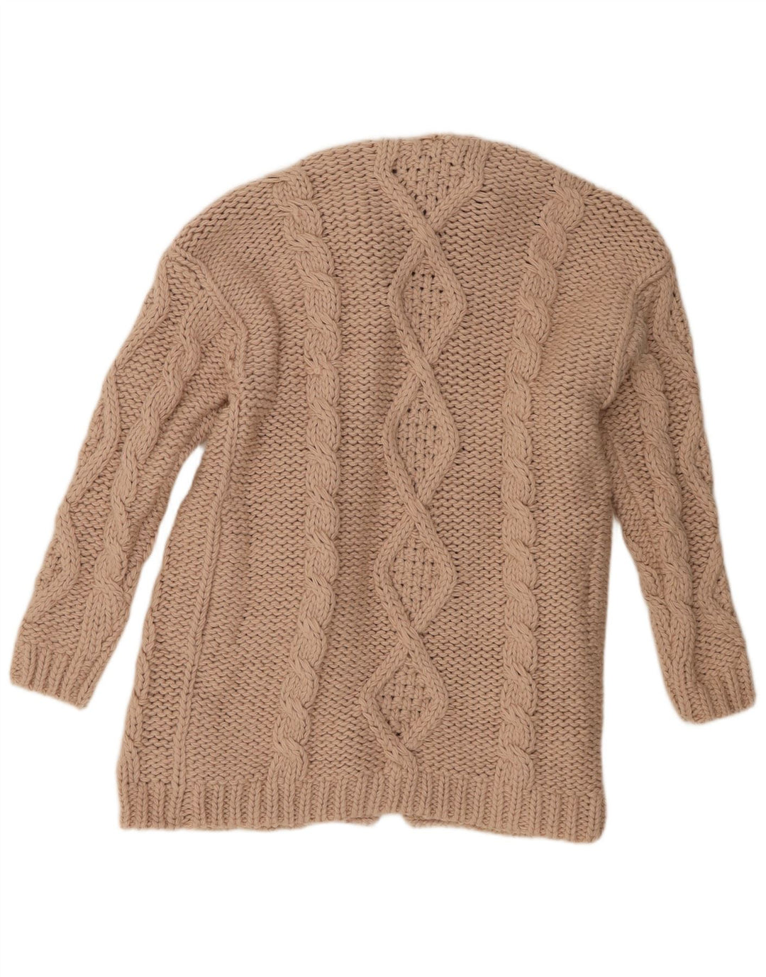 Zara Γυναικείο ανοιχτό πουλόβερ UK 10 Small Beige Polyester