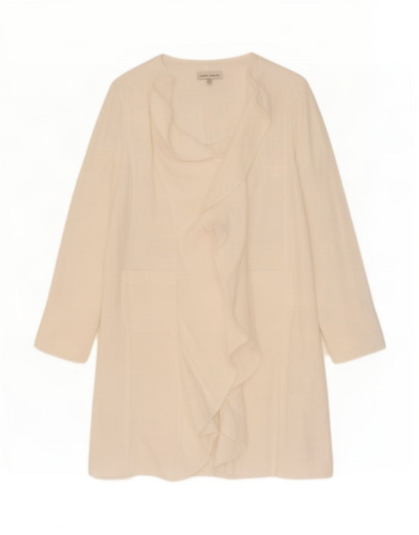 Laura Ashley Γυναικεία Longline Cardigan Top UK 14 Large White Lenn