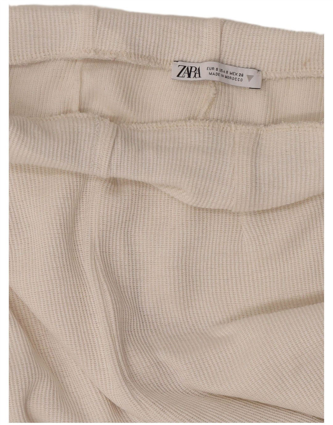 Zara Γυναικεία φόρμα Capri Παντελόνι UK 10 Small White