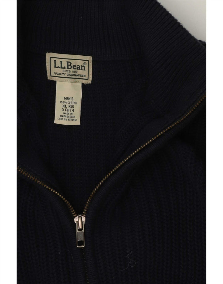 Ανδρικό πουλόβερ ζακέτα L.L.Bean XL Navy Blue Cotton