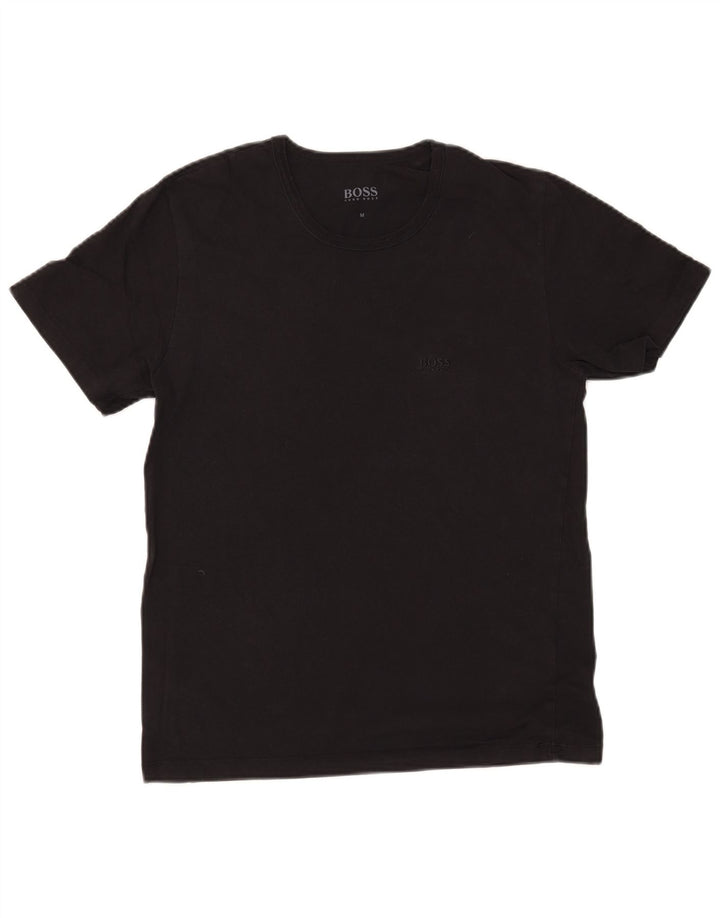 Ανδρικό T-Shirt Hugo Boss Τοπ μεσαίο μαύρο βαμβακερό