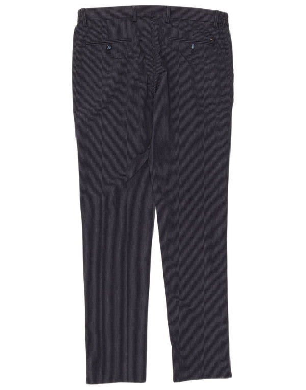 Massimo Dutti Ανδρικό παντελόνι Chino EU 44 Large W34 L33 Navy Blue ριγέ