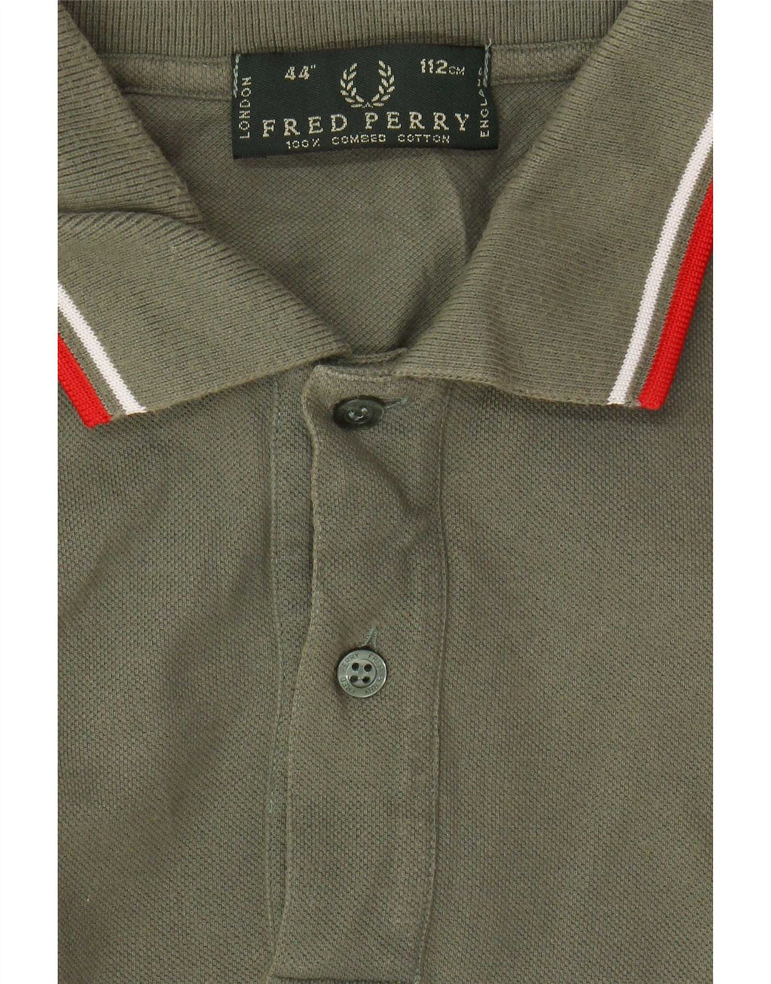 Fred Perry Ανδρικό πουκάμισο Polo μεγάλο βαμβακερό χακί