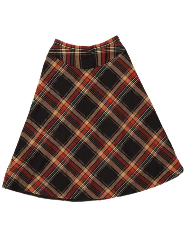 GERARD PASQUIER Γυναικεία φούστα σε γραμμή Α W24 XS Μαύρη Check Polyester