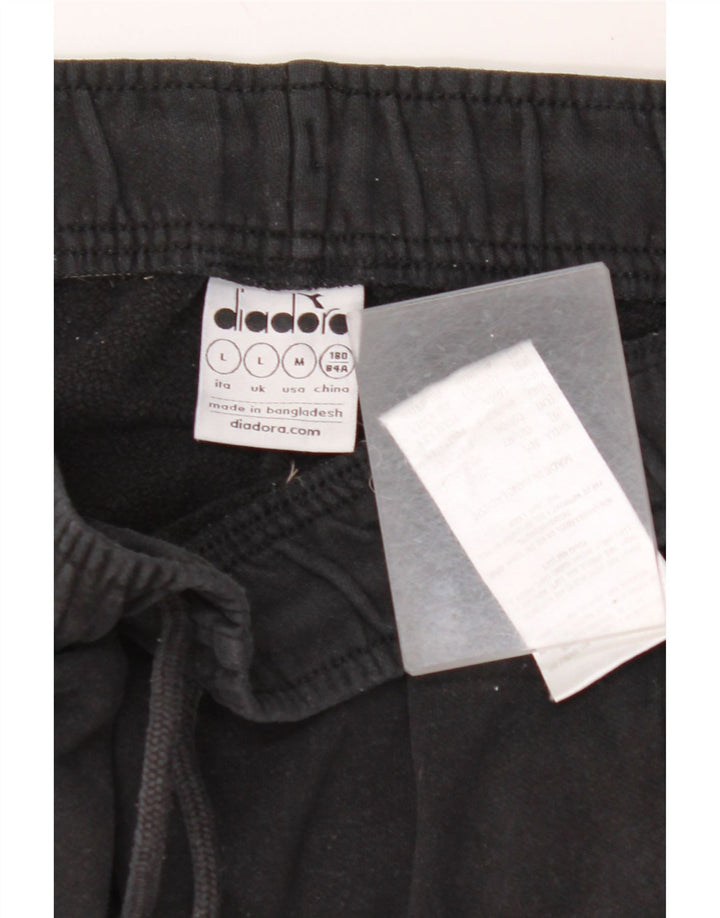 Ανδρική φόρμα DIADORA Παντελόνι Joggers Μεγάλο Μαύρο Χρώμα Βαμβακερό