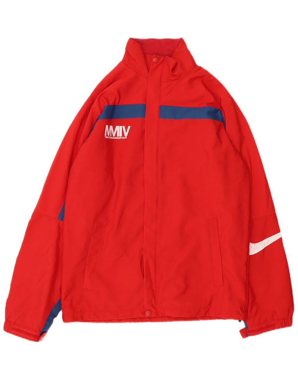Ανδρικό γραφικό μπουφάν βροχής Nike UK 36 Small Red Colourblock Πολυεστέρας