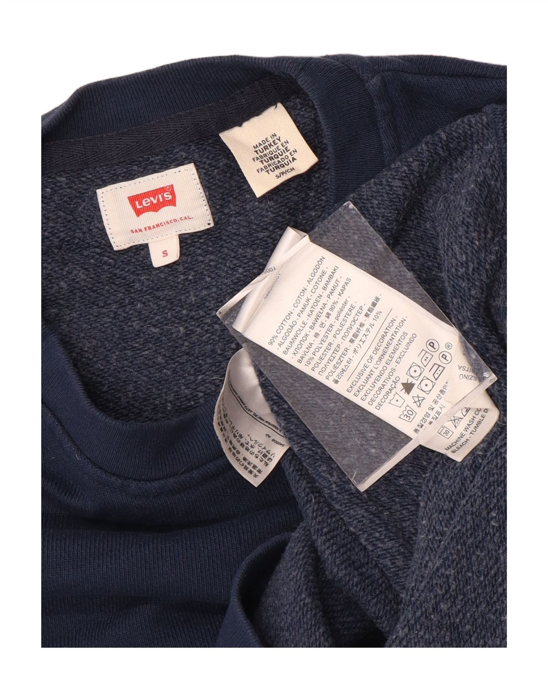 Ανδρικό γραφικό φούτερ LEVI'S Jumper Small Navy Blue Cotton