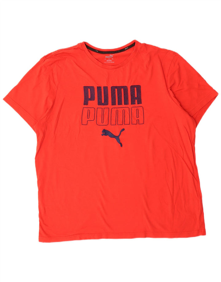 Ανδρικό γραφικό μπλουζάκι PUMA τοπ 2XL κόκκινο βαμβακερό