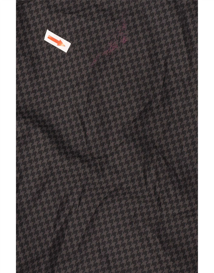 Volcom Girls Hooded Rain Jacket 13-14 Years XL Grey Houndstooth Polyester