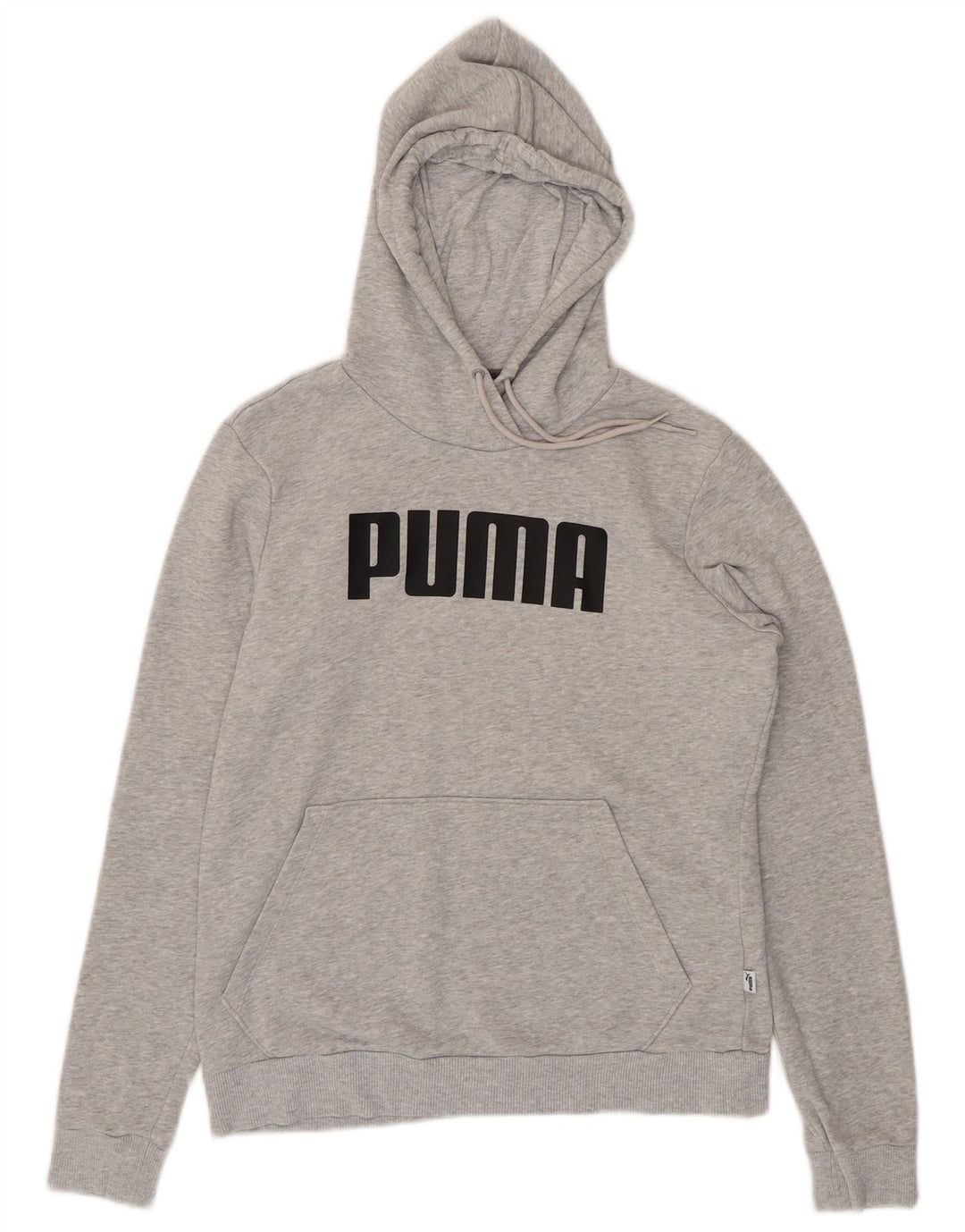 PUMA Womens Graphic Hoodie Jumper UK 12 Medium  Grey Polyester
