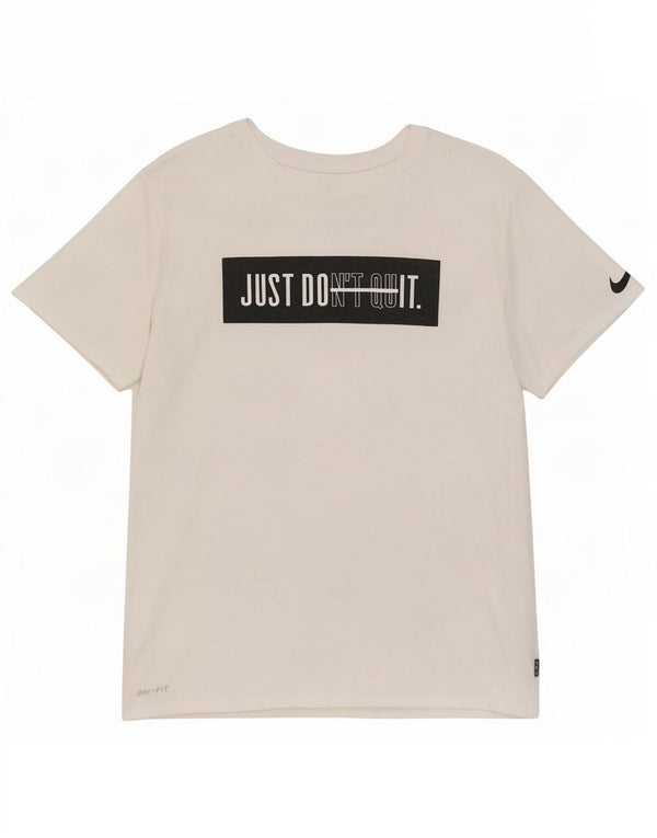 Ανδρικό μπλουζάκι Nike με γραφικό αθλητικό κόψιμο, μεσαίο λευκό πολυεστέρας