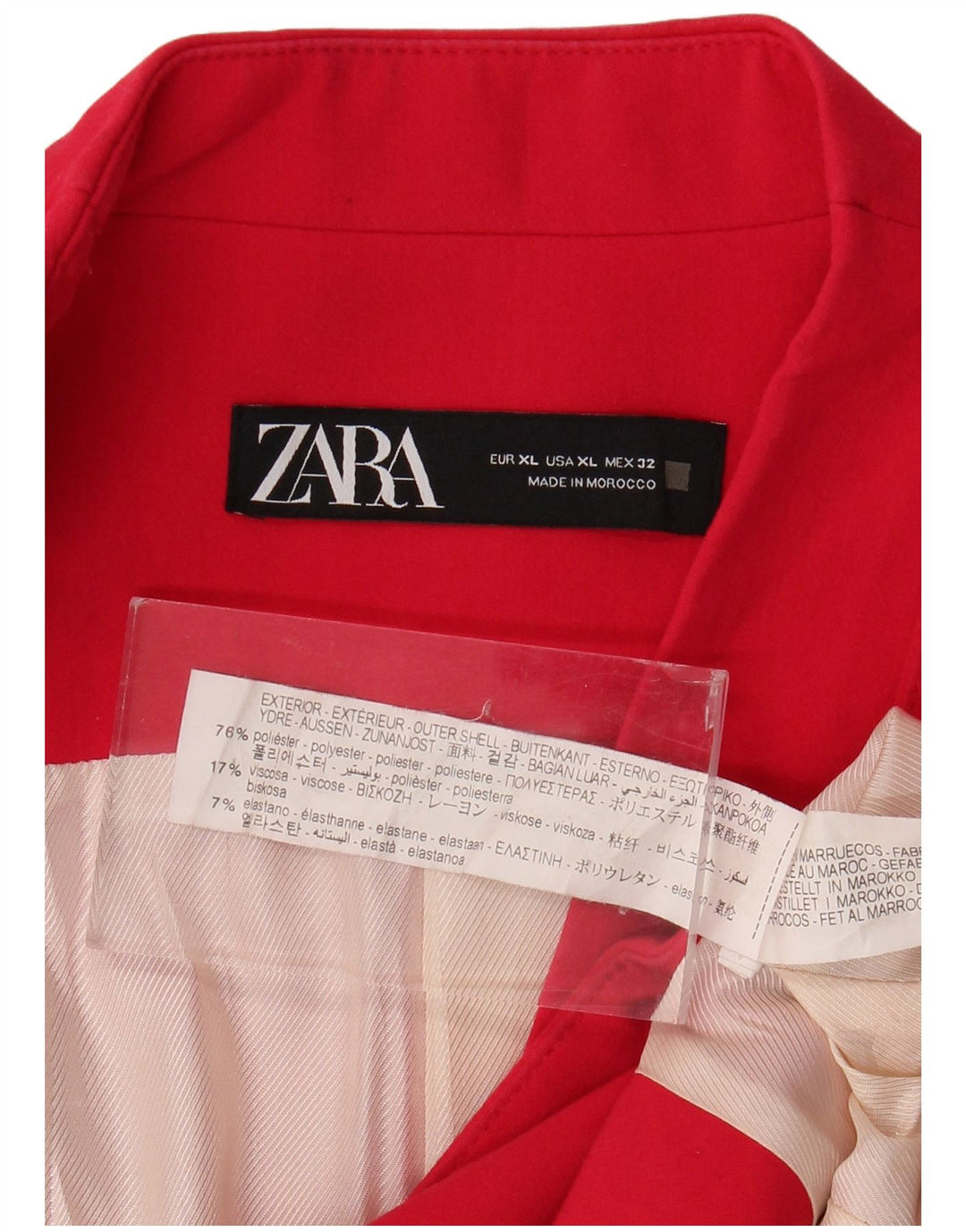 Zara Γυναικείο Σακάκι Μπλέιζερ UK 18 XL Ροζ Πολυεστέρας
