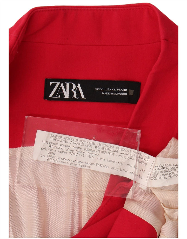 Zara Γυναικείο Σακάκι Μπλέιζερ UK 18 XL Ροζ Πολυεστέρας