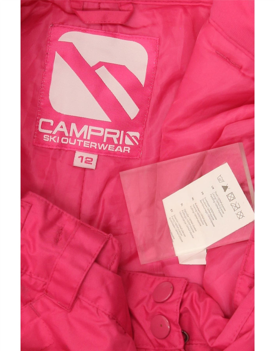 Γυναικείο ψηλόμεσο παντελόνι σκι CAMPRI UK 12 Medium Pink Polyester
