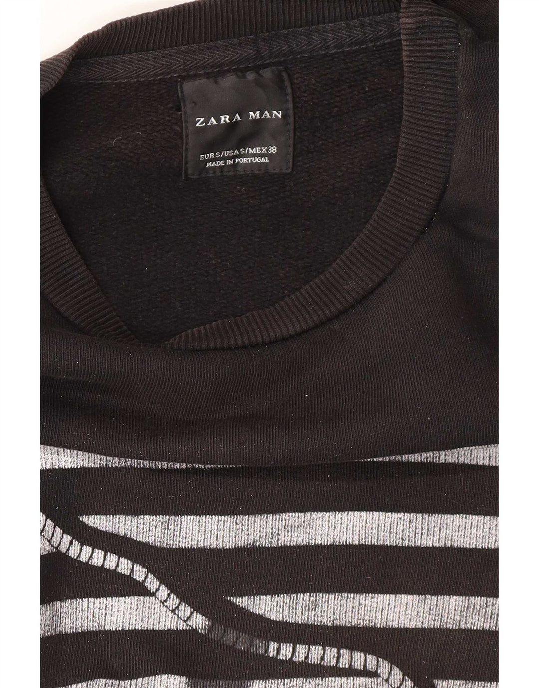 Ανδρικό γραφικό φούτερ Zara Jumper Small Black
