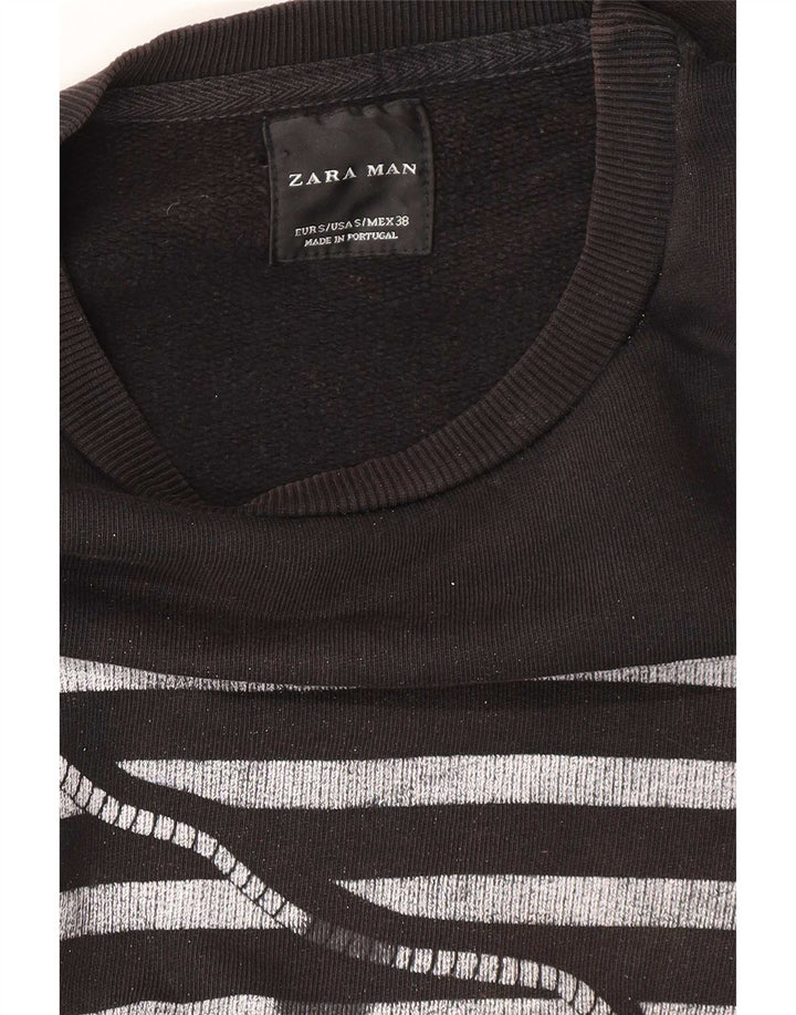 Ανδρικό γραφικό φούτερ Zara Jumper Small Black