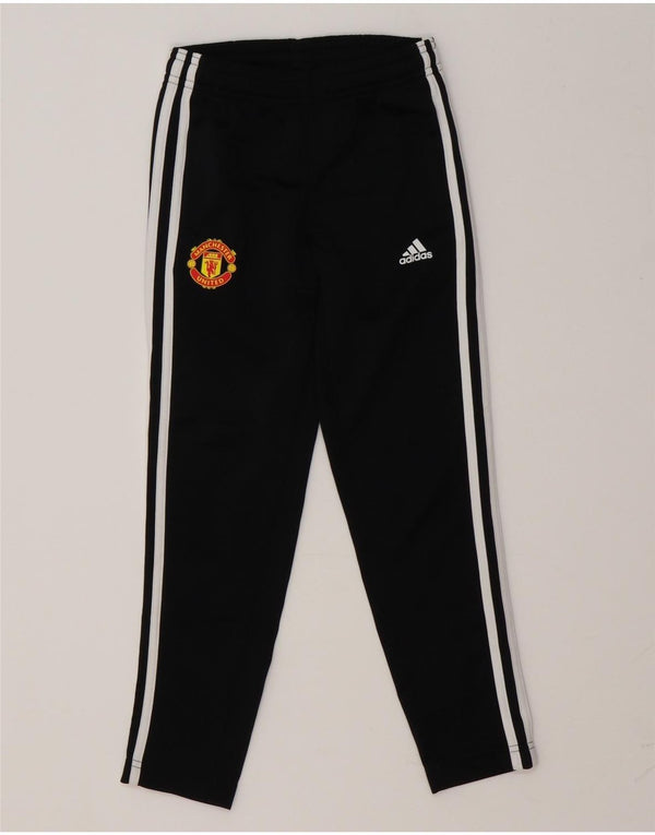 Παντελόνι αθλητικής φόρμας Adidas Boys Manchester United 7-8 ετών μαύρο πολυεστέρα