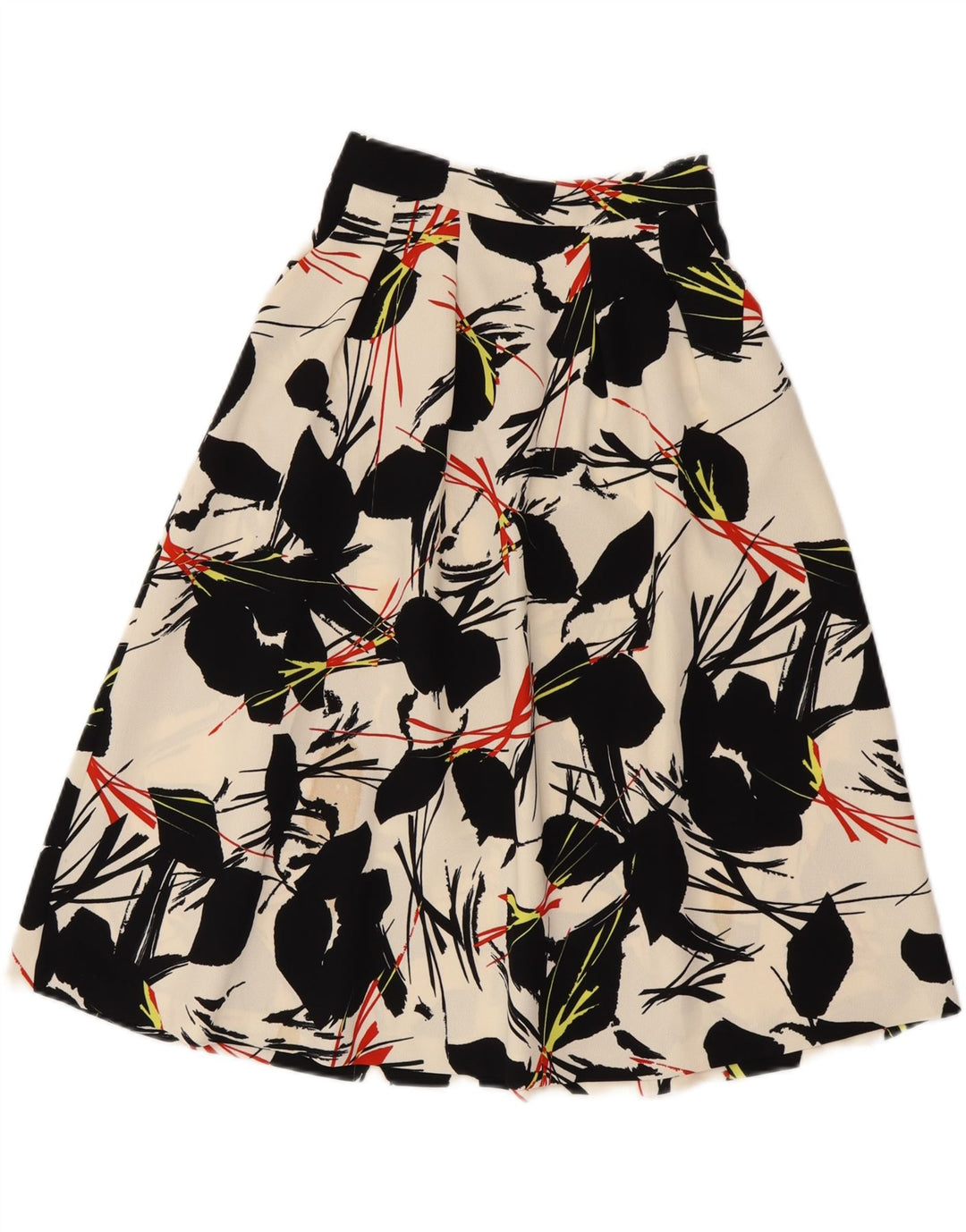 WAREHOUSE Γυναικεία φούστα A-Line UK 6 XS W25 Off White Floral Polyester