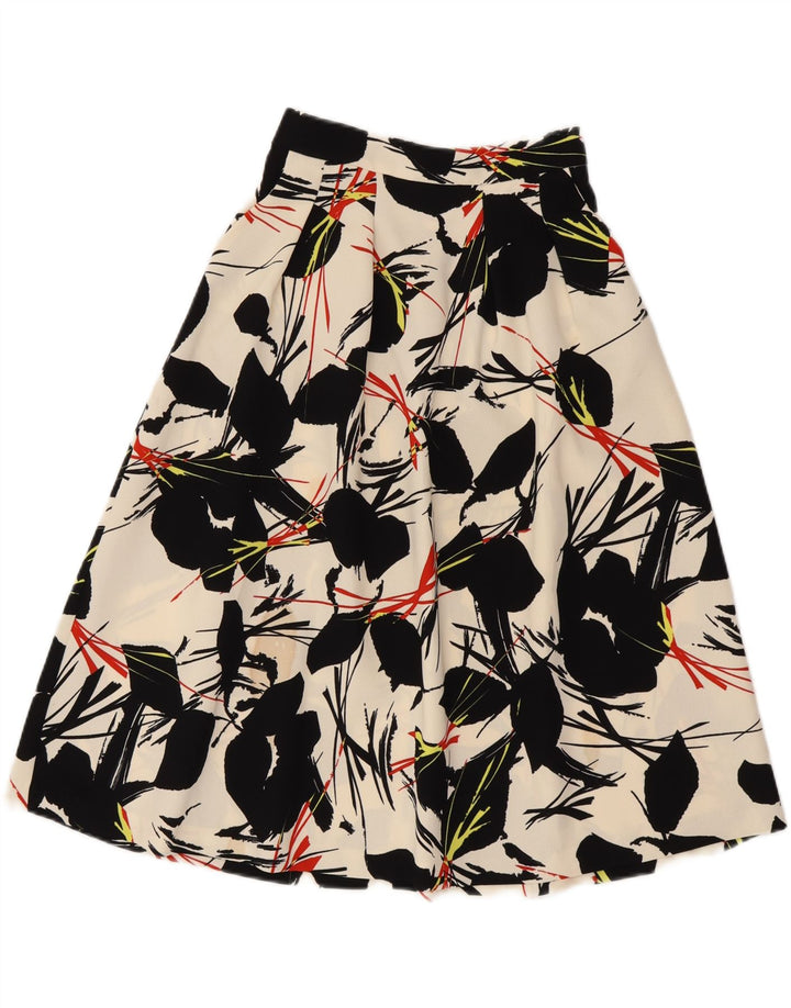 WAREHOUSE Γυναικεία φούστα A-Line UK 6 XS W25 Off White Floral Polyester