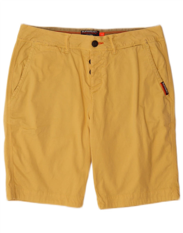 Ανδρικό σορτς Chino Superdry W33 μεγάλο κίτρινο βαμβακερό