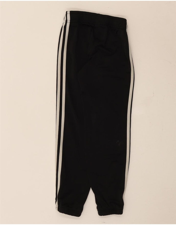 ADIDAS Boys Tracksuit Trousers Joggers 7-8 Years Black Polyester