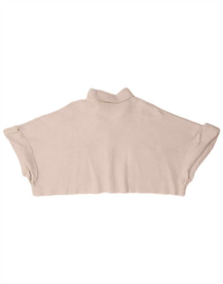 Ζακέτα Zara Crop Oversized Top UK 10 Small White Viscose