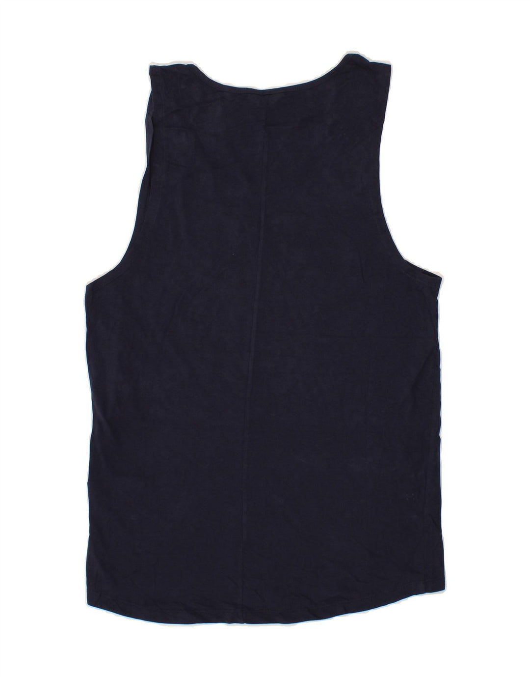 JACK & JONES Mens Core Graphic Vest Top Medium Navy Blue Cotton Vintage Jack & Jones and Second-Hand Jack & Jones from Messina Hembry 