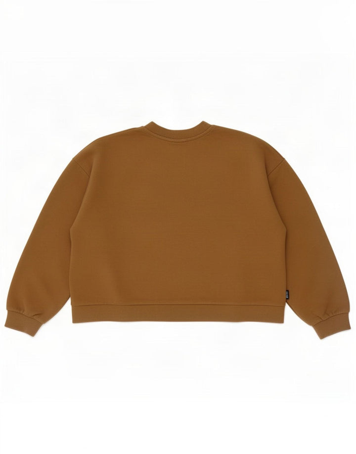 Vans Γυναικεία γραφικά υπερμεγέθη φούτερ Jumper UK 16 μεγάλο καφέ βαμβακερό