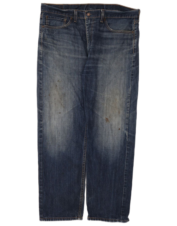 Levi's Mens 505 Straight Jeans W38 L30 Blue Cotton