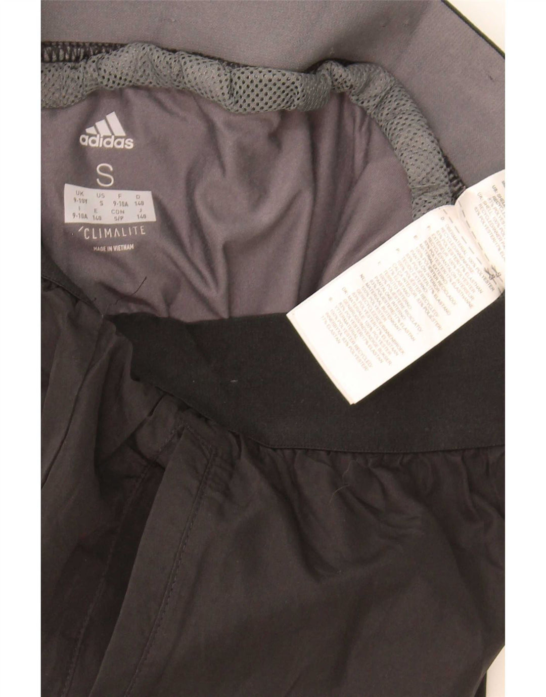 Adidas Boys Climalite Σορτς 9-10 ετών Μικρό Μαύρο Πολυεστέρα