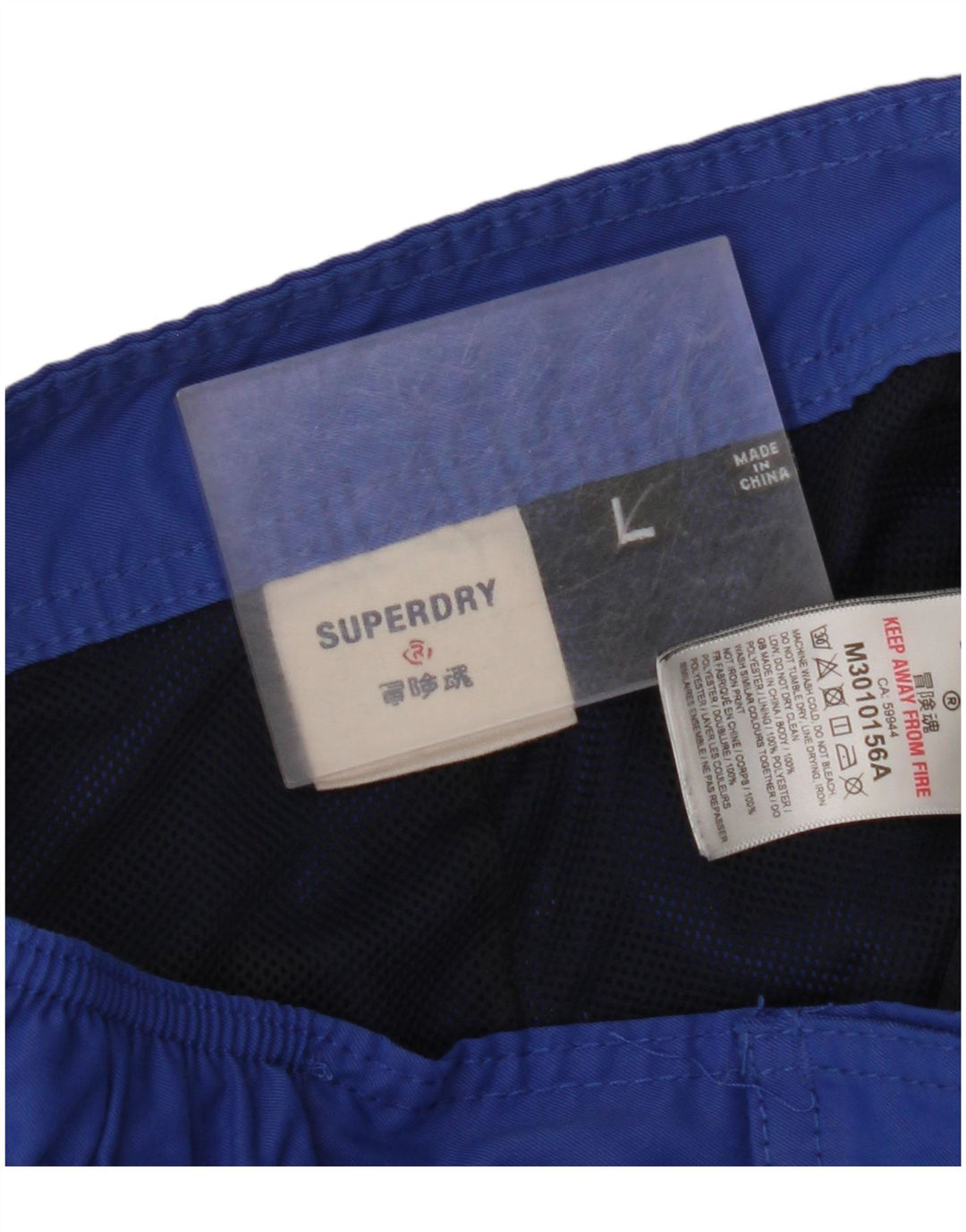 SUPERDRY Ανδρικό γραφικό σορτς κολύμβησης μεγάλο μπλε πολυεστέρα