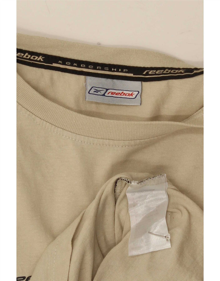 Ανδρικό γραφικό T-Shirt Reebok Top Μεσαίο μπεζ βαμβακερό