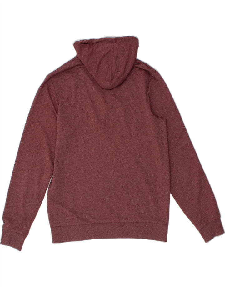 JACK & JONES Mens Hoodie Jumper Medium Maroon Polyester Vintage Jack & Jones and Second-Hand Jack & Jones from Messina Hembry 
