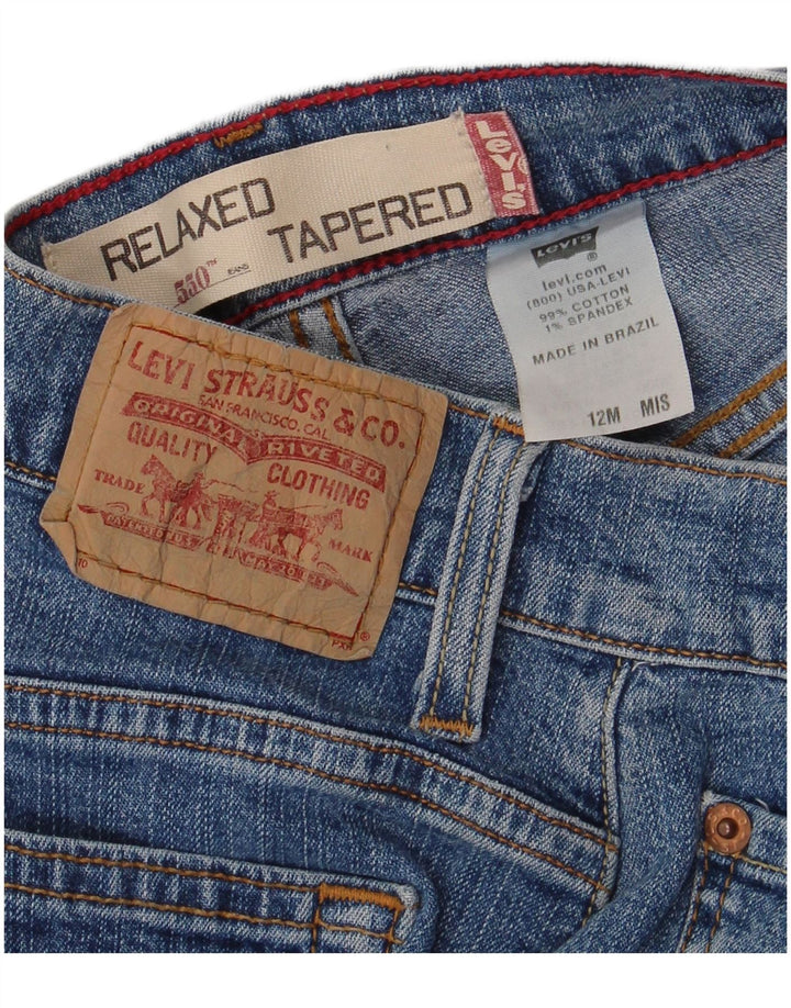 LEVI'S Womens 550 Relaxed Fit Tapered Jeans US 12 Large W30 L31 Blue