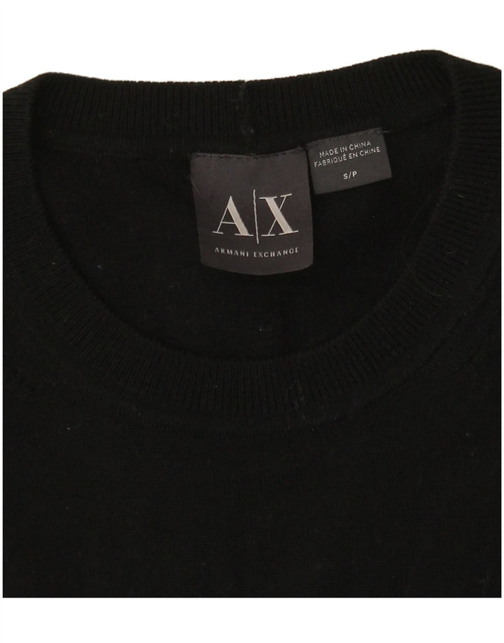 ARMANI EXCHANGE Ανδρικό πουλόβερ με λαιμόκοψη UK 10 Small Black