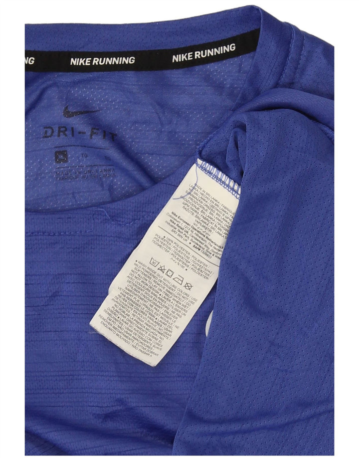 Ανδρικό T-Shirt Nike Dri Fit Top XL μπλε ριγέ πολυεστέρα