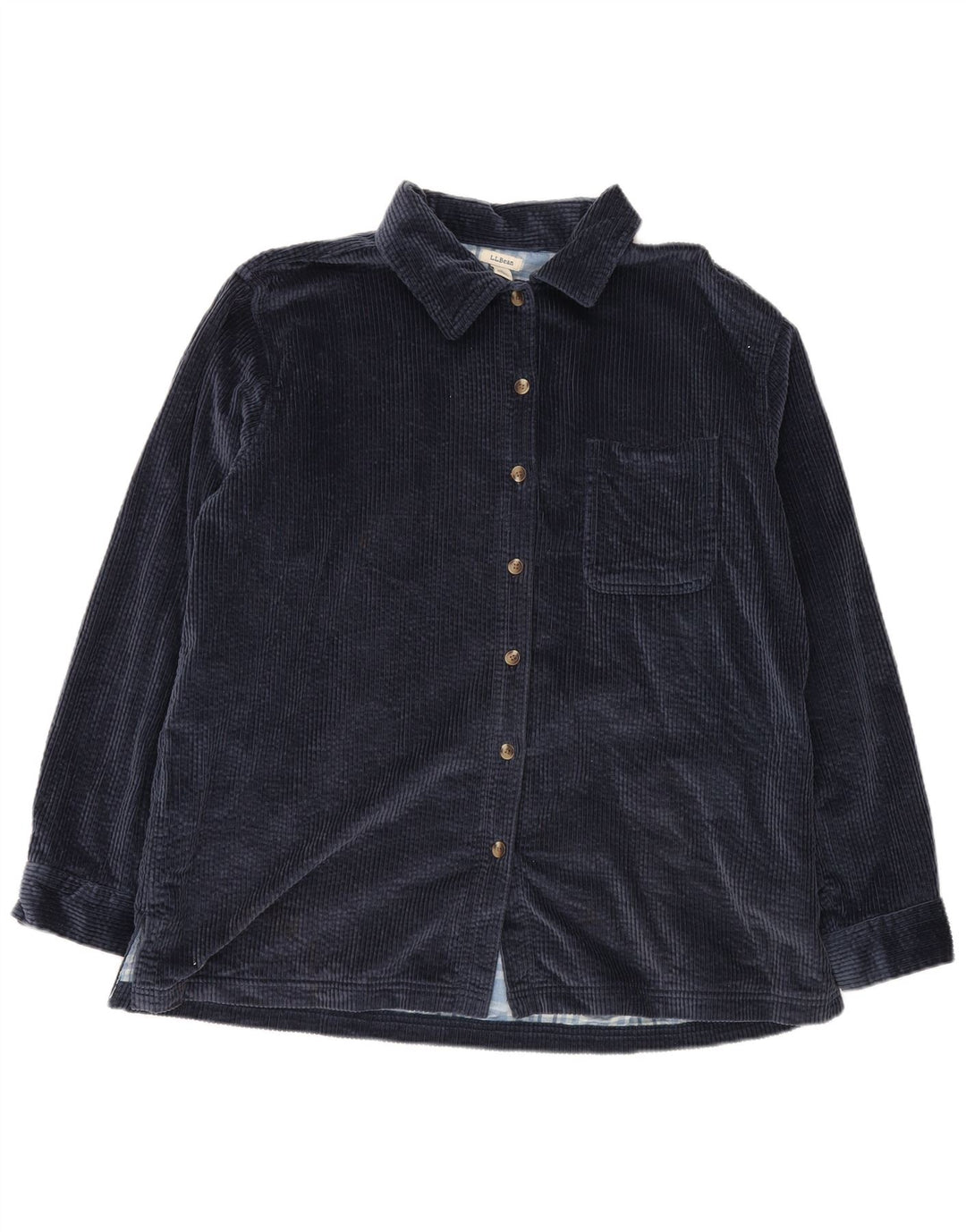 Ανδρικό κοτλέ πουκάμισο L.L.Bean Μεγάλο γαλάζιο από βαμβάκι