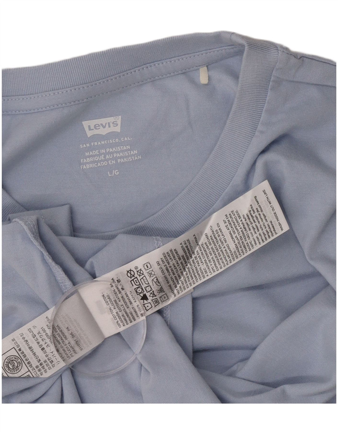 Γυναικείο T-Shirt Levi's Top UK 16 μεγάλο μπλε βαμβακερό