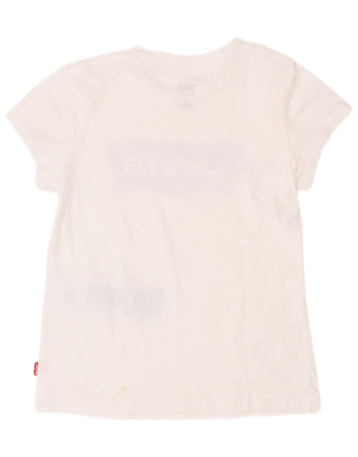 Γραφικό T-Shirt Levi's Boys Top 4-5 ετών Λευκό βαμβακερό