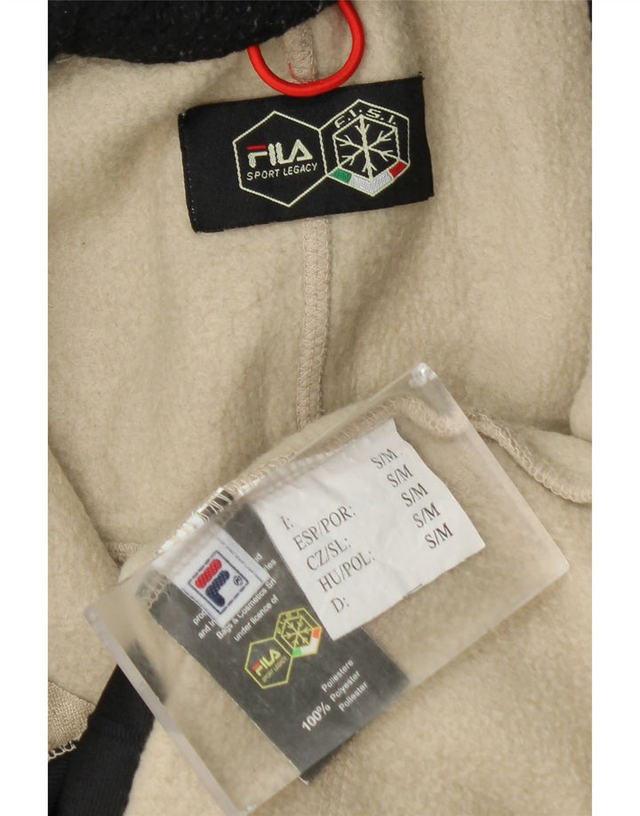 FILA Ανδρικό Fleece Jacket UK 36 Small Beige Colourblock Polyester