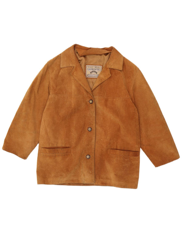 Vintage Γυναικείο Suede Jacket IT 48 XL Καφέ Δερμάτινο