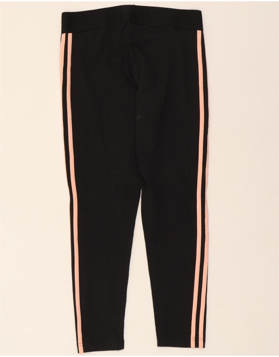 ADIDAS Womens Crop Leggings UK 12/14 Medium Black Polyester Vintage Adidas and Second-Hand Adidas from Messina Hembry 