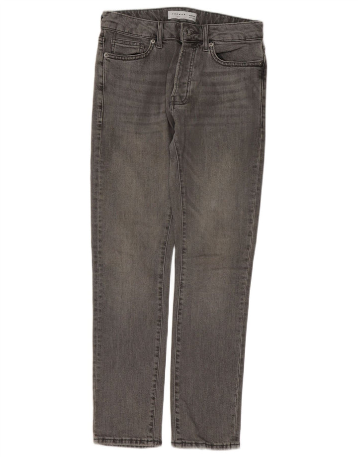 Topman Ανδρικό Slim Jeans W28 L30 Γκρι βαμβακερό