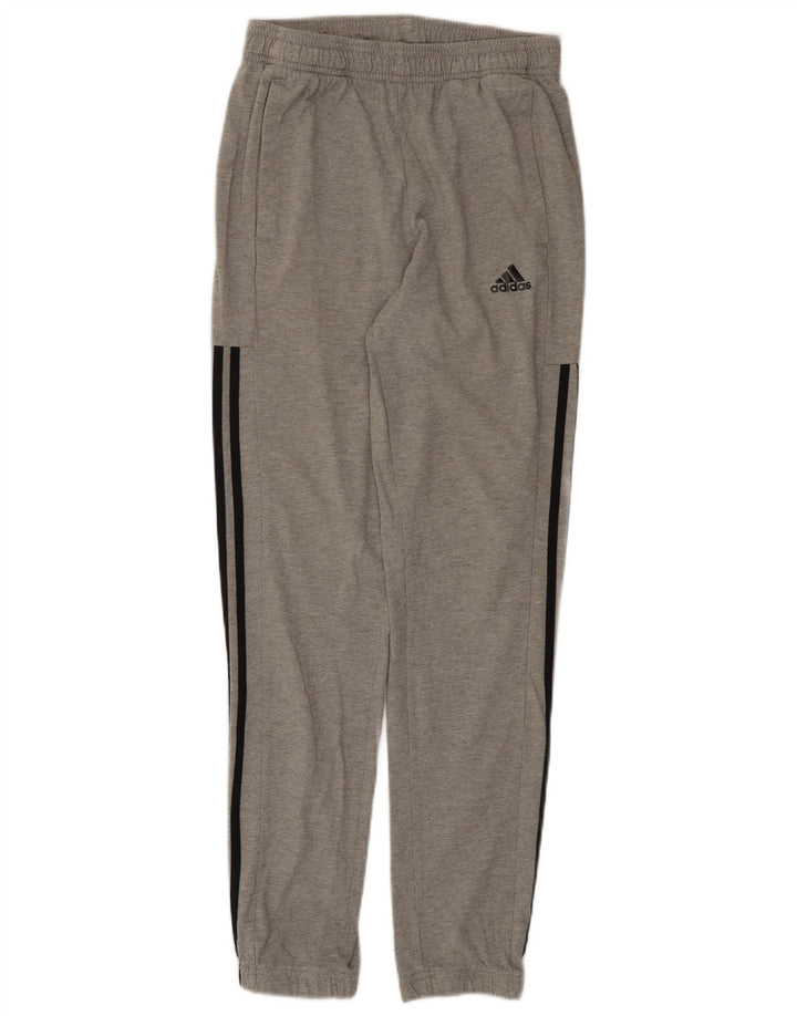 Ανδρική φόρμα Adidas Παντελόνι Joggers Μικρό Γκρι Βαμβακερό